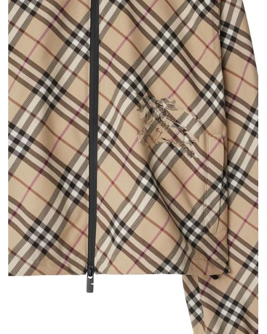 Burberry チェック ジャケット Brown