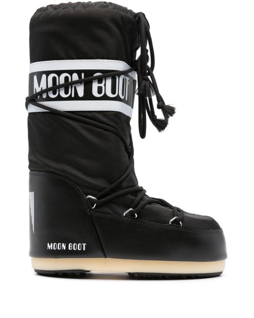 Moon Boot Black Icon Panelled Waterproof Boots for men
