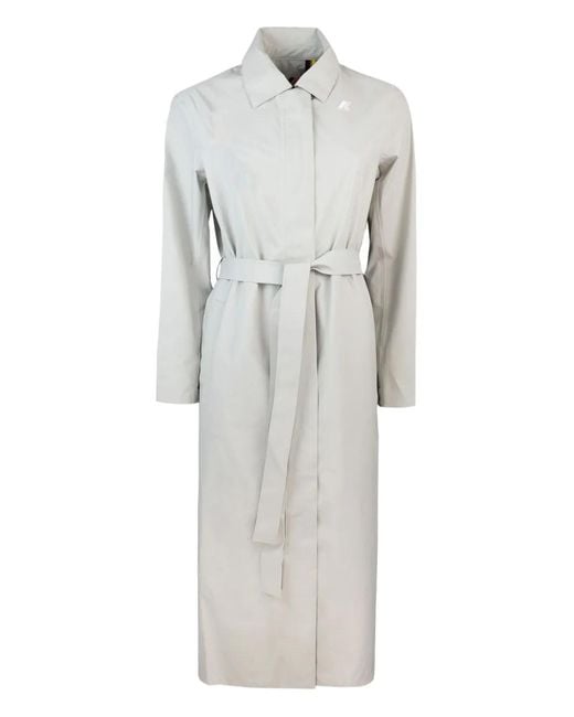 K-Way Gray Barbra Trench Coat