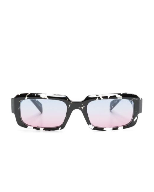 Prada Black Eckige Sonnenbrille mit Farbverlauf