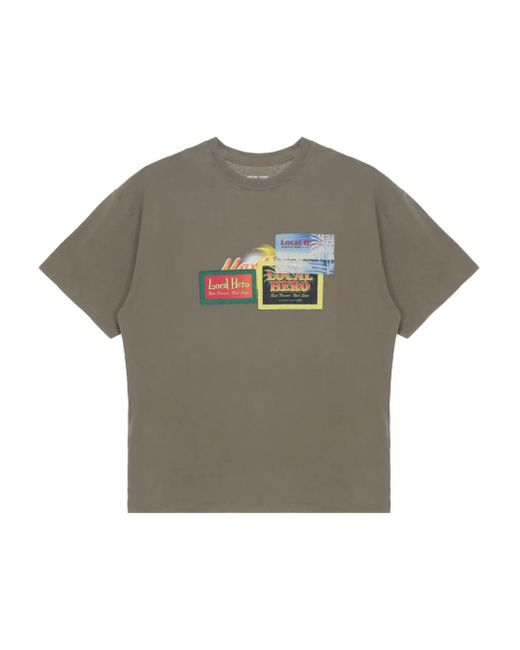 Martine Rose Gray T-Shirt Mit Grafischem Print