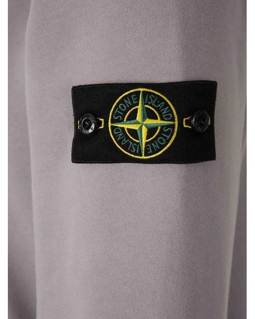 Stone Island Gray 6100060 Organic Cotton Fleece Sweatshirt for men