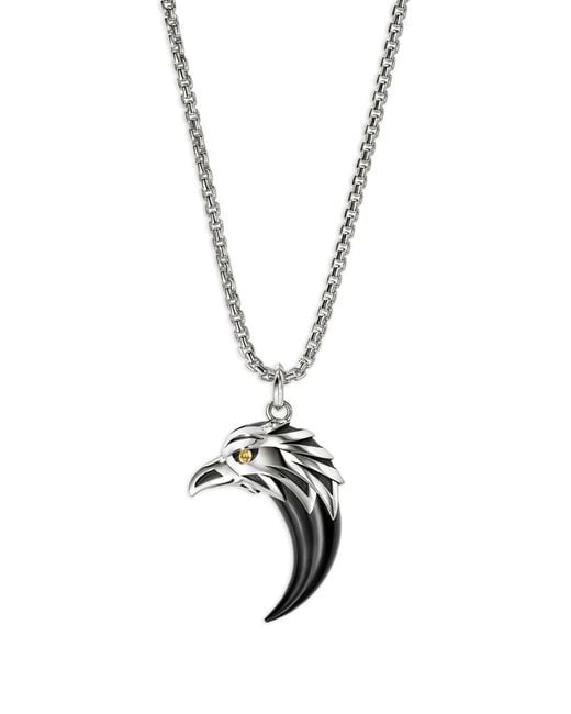 John Hardy Metallic Eagle Legends Sterling Necklace for men