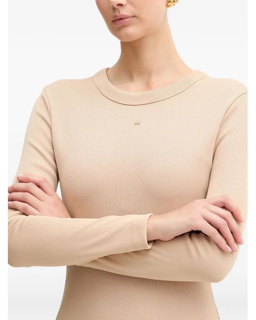 ARMANI EXCHANGE Natural Long-Sleeve Split Dress