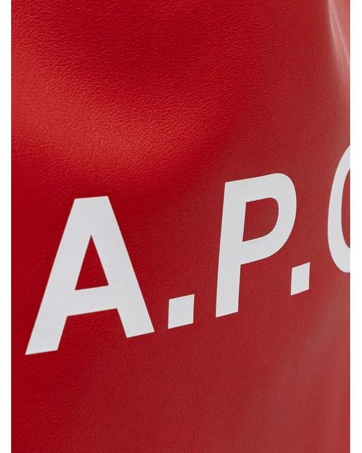A.P.C. Red Ninon Tote Bag