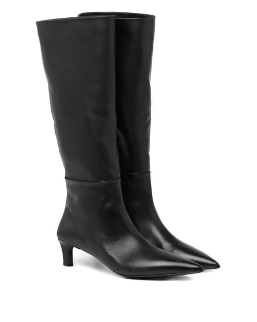 Marsèll Black Pointed-Toe Knee-High Boots