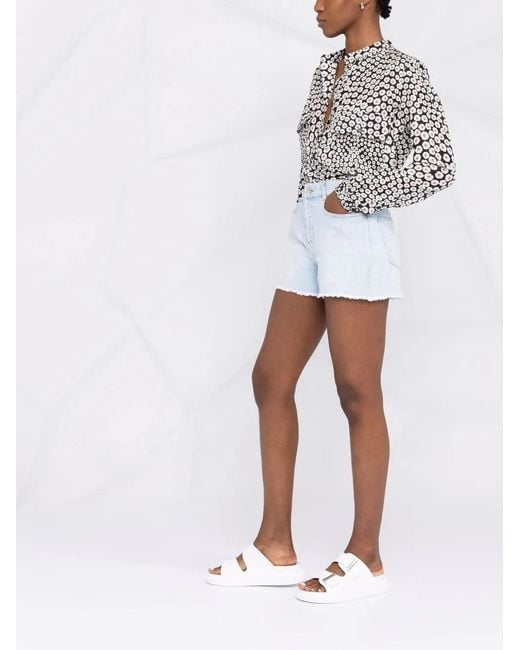 Stella McCartney Blue Stella Logo Denim Shorts