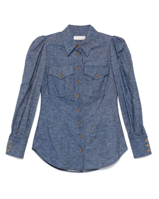 Zimmermann Eden シャツ Blue