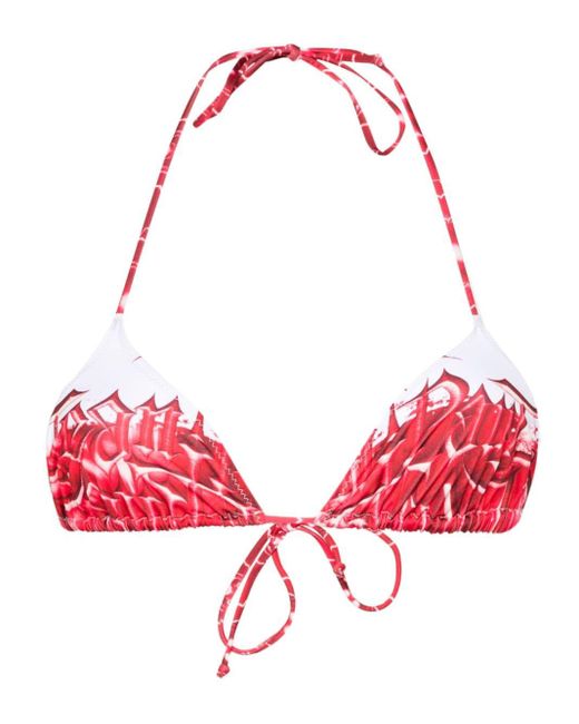 Jean Paul Gaultier Diablo Bikinitop in het Red