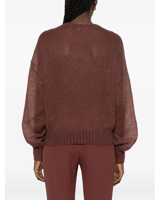 Brunello Cucinelli Brown Crew-Neck Sweater