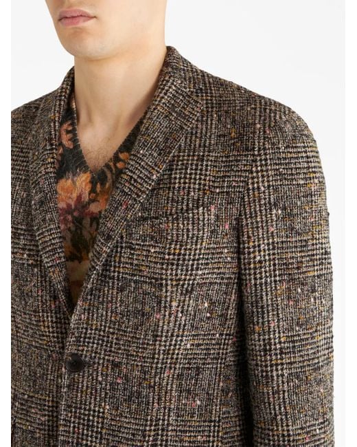 Etro Geruite Blazer in het Brown voor heren
