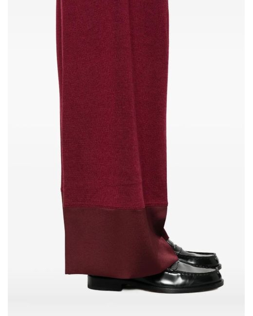 Twinset Red Block-Panel Trousers