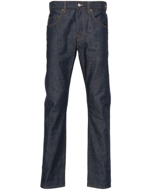 Gucci Blue Mid-rise Tapered-leg Jeans for men