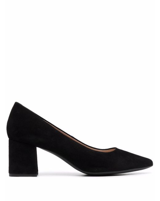 pointed block heel pumps