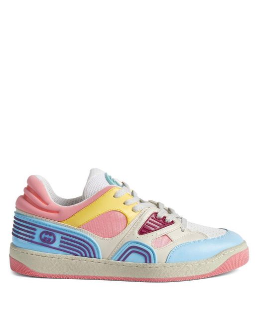 Gucci Leather GG Supreme Basket Sneakers in White Lyst