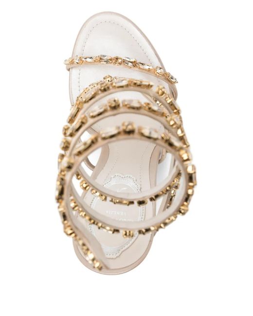 Sandales Cleo 105 Mm Rene Caovilla en coloris Metallic