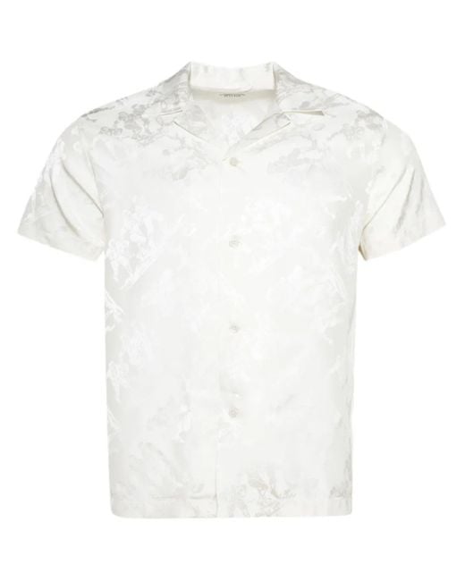 Bode Hemd Mit Jacquardmuster in White für Herren