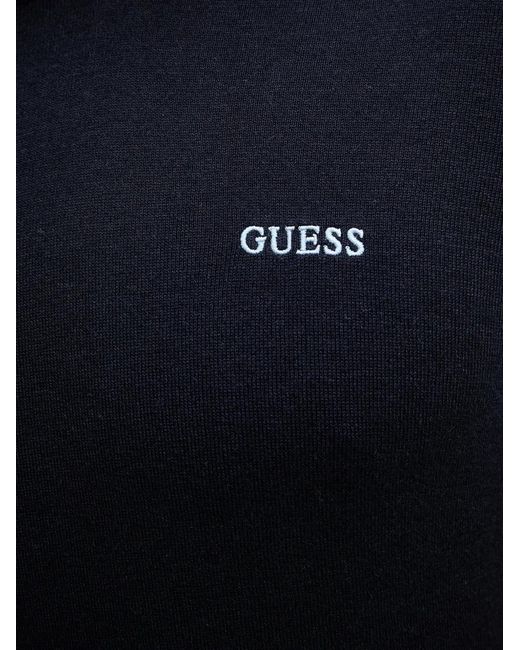 Guess Blue Logo-Embroidered Short-Sleeve T-Shirt for men