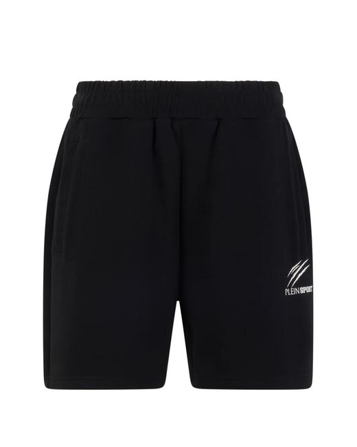 Philipp Plein Black Logo-Embossed Shorts for men