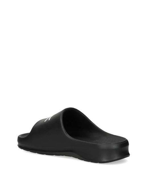 Lacoste Black Logo-Print Slides for men