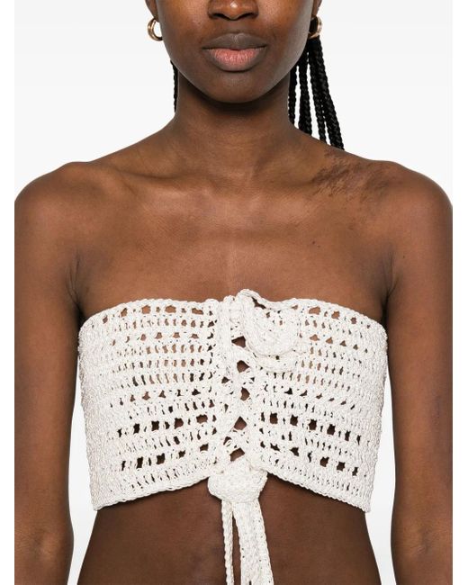 A.M.G Cropped Top in het White