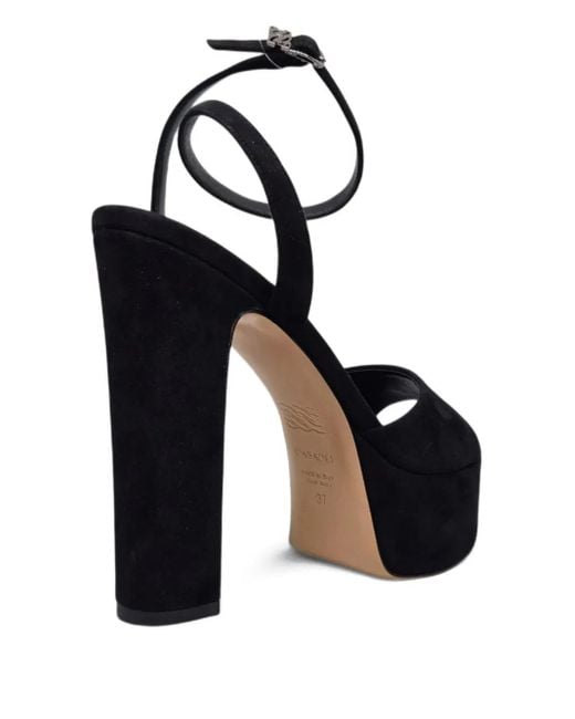 Casadei プラットフォーム サンダル Black