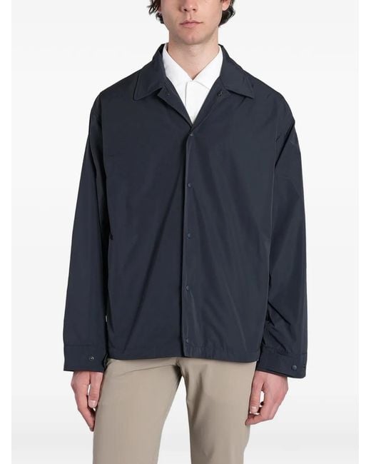 Aspesi Blue Drawstring-Hem Jacket for men