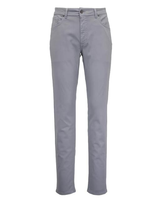BARMAS Gray Dean Five-Pockets Straight-Leg Trousers for men