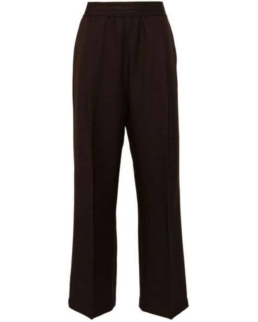 Stockholm Surfboard Club Black Pressed-crease Straight Trousers