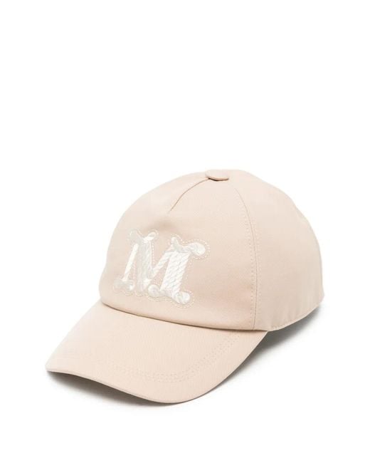 Max Mara Natural Logo-Embroidered Baseball Cap