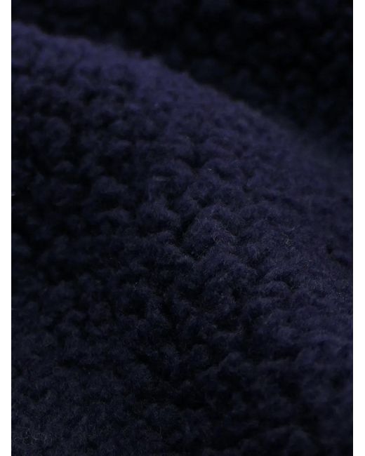 Sporty & Rich Blue Half-Zip Fleece Sweatshirt