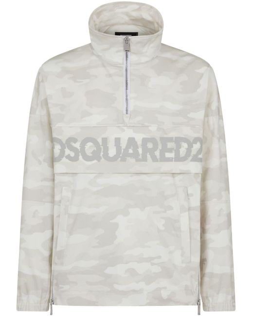 DSquared² Gray Camouflage-print Sports Jacket for men