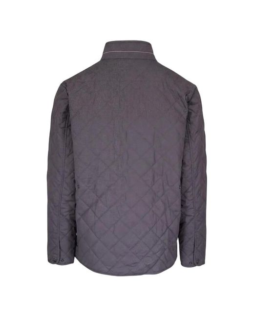 Peter Millar Purple Quilted High-Neck Jacket for men