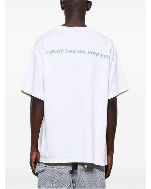 Camiseta con dinero estampado SAINT Mxxxxxx de hombre de color White