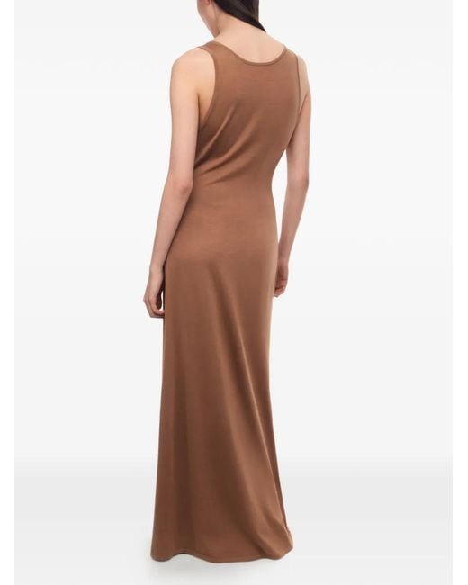12 STOREEZ White Mawata Scoop-Neck Maxi Dress