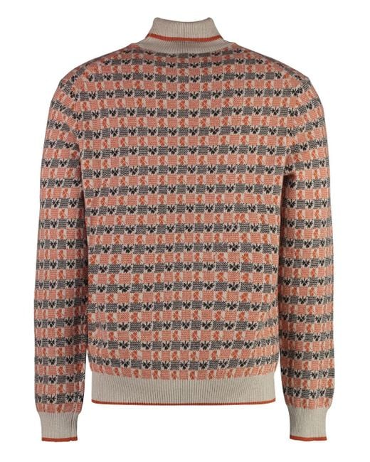Malo Brown Pull À Motif Géométrique for men