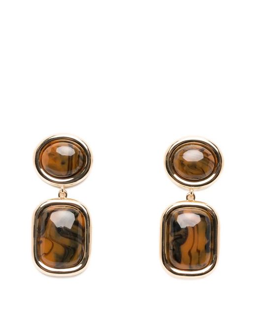 Self-Portrait Metallic Geometric-Shape Earrings