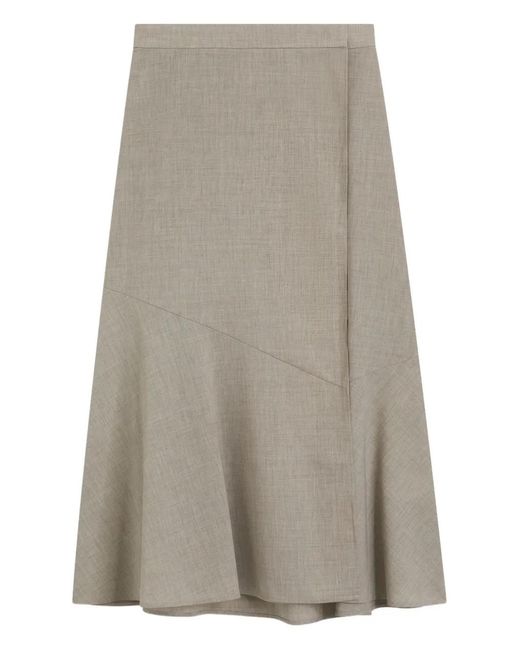 Boss Gray Melange A-Line Skirt