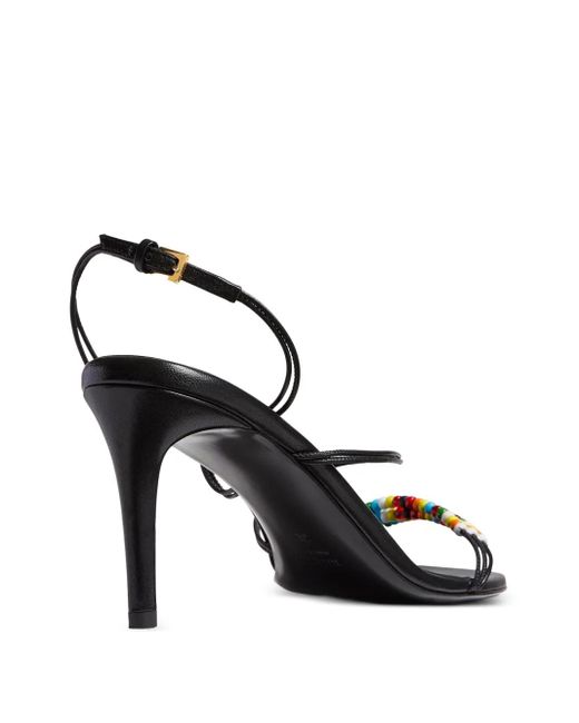 Khaite Metallic Loop Beaded Sandals