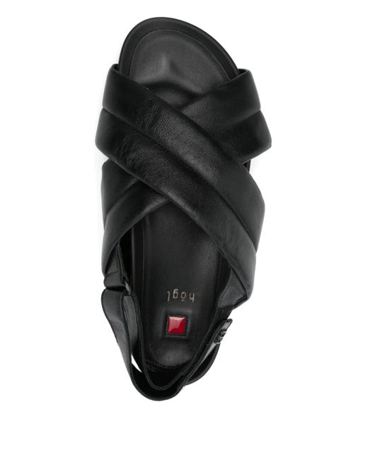 Högl Black Crossover-Straps Sandals
