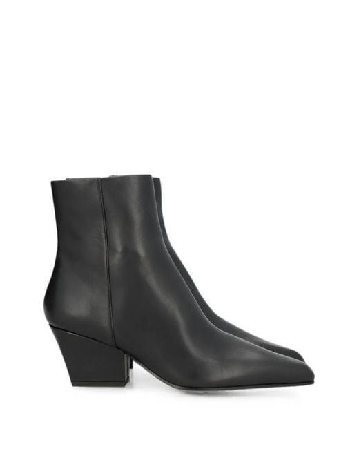 Paris Texas Black Jane Pointed-Toe Ankle Boots