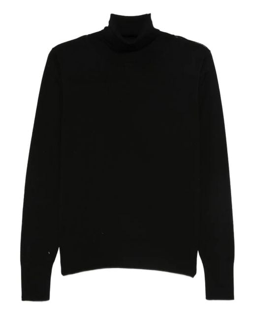 SAPIO T-Shirt Met Col En Lange Mouwen in het Black
