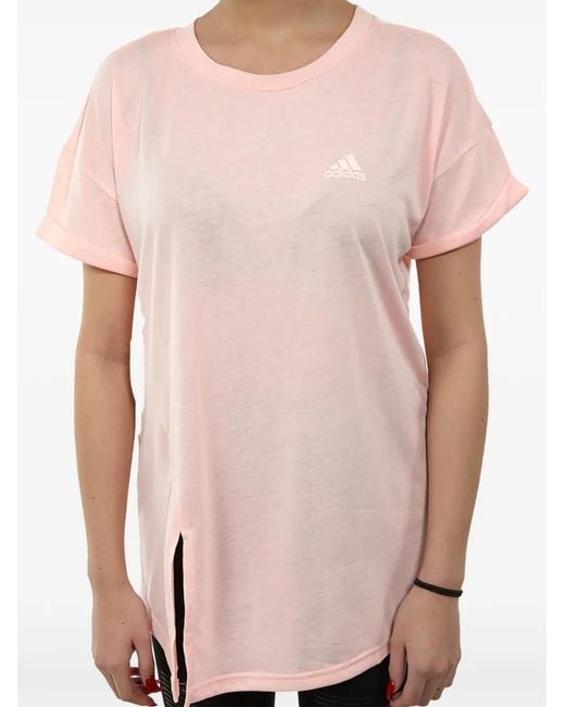 Adidas Pink Side-Slit T-Shirt