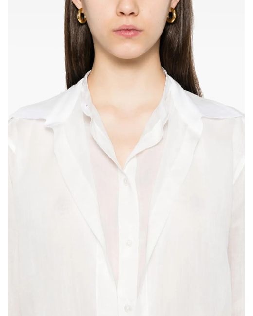 Totême  White Double-Collar Shirt