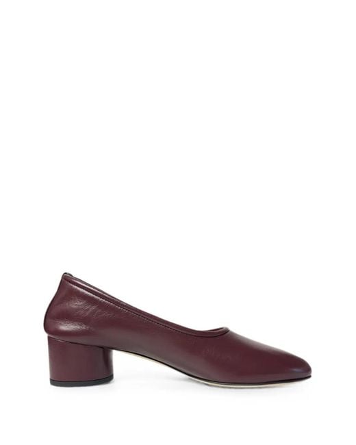 Dear Frances Purple Balla Block-Heel Pumps