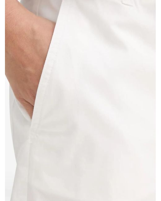 Marc O' Polo White Button-Fastening Belt-Loops Shorts