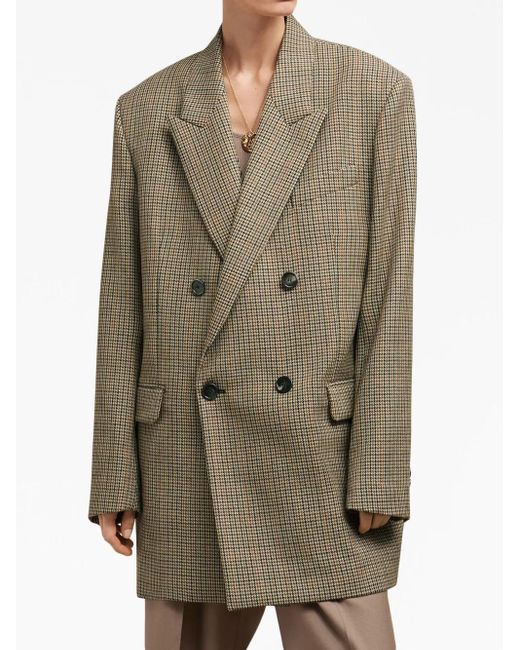 AMI Multicolor Virgin Wool Blazer With Pied De Poule Motif