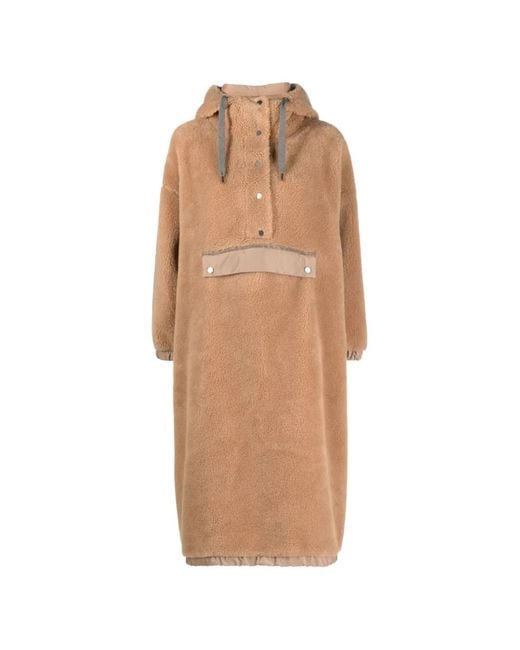 Brunello Cucinelli Natural Hooded Coat