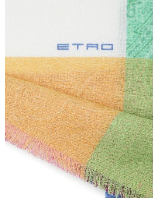 Etro Pink Écharpe À Motif Monogrammé