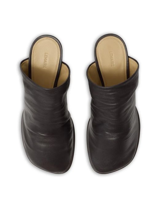 Lemaire Black Glove Block-Heel Mules